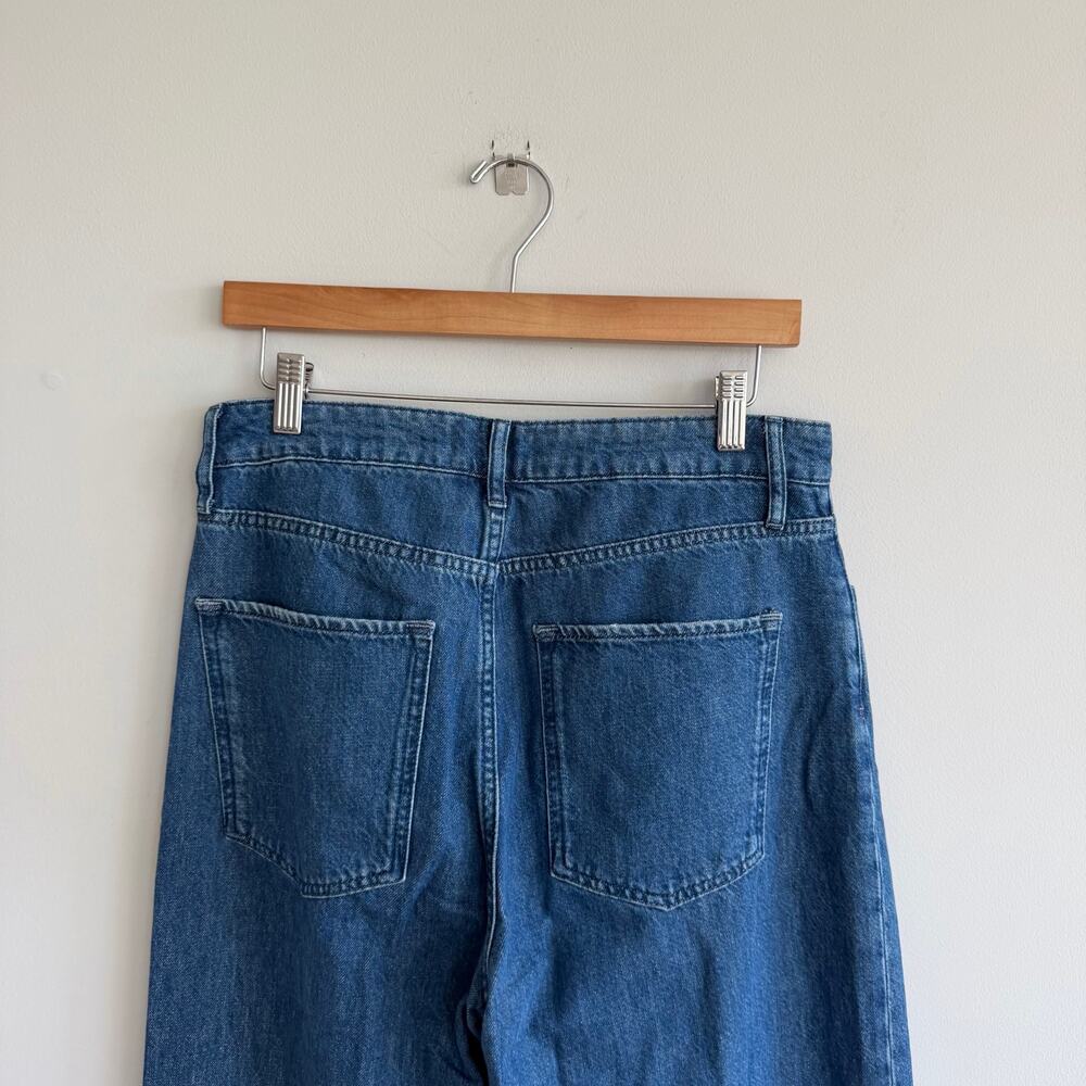 Triarchy Organic Cotton Denim Ms Fonda High Rise Wide Leg Jeans Blue 29 - Picture 8 of 13